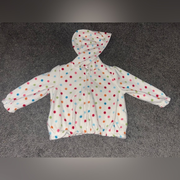 Gymboree Other - Gymboree Girl Polka Dot Microfleece Hoodie Size 12-24 Months